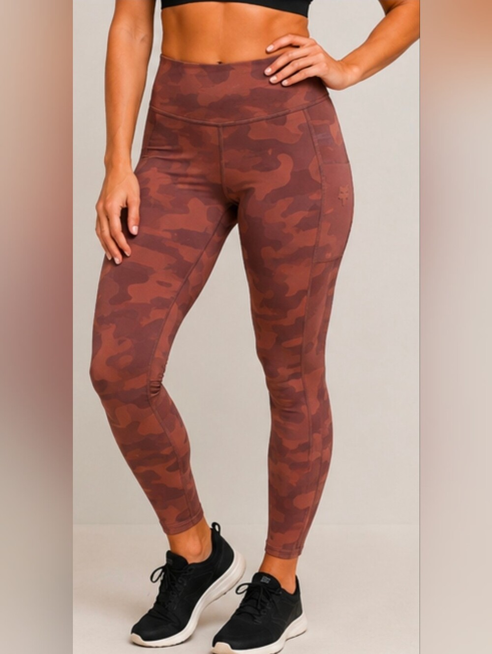FOX Racing Women’s Medium Red Camo High-Rise 7/8 Cropped Performance Leggings”